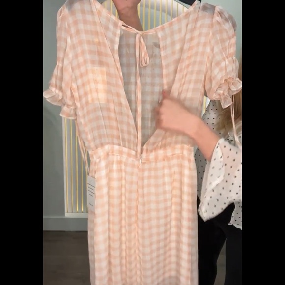 For love and lemons Pink Gingham Ruffle Blouse XS - Picture 7 of 8